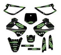 ENARUI Kit Déco Autocollant Stickers Compatible avec Kawasaki 85 100 KX KX85 KX100 1998-2013 et Numéro Gratuit Personnalisé