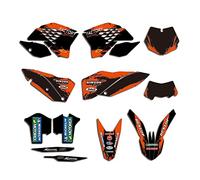 ENARUI Kit Déco Autocollant Stickers Compatible avec KTM 125 250 200 300 350 450 500 525 sx sxf 2007 2008 2009 2010 et KTM exc exc-f xcw 2008 2009 2010 2011