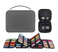 Enbagold Organisateur de Bracelet de Montre, Nylon Étanche Sac De Rangement pour Bracelet de Montre pour 40 Bracelets de Montre, Sac De Rangement pour Montre et Bracelet de Montre Épingle -Gris