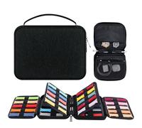 Enbagold Organisateur de Bracelet de Montre, Nylon Étanche Sac De Rangement pour Bracelet de Montre pour 40 Bracelets de Montre, Sac De Rangement pour Montre et Bracelet de Montre Épingle -Noir