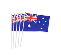 Enbebamd 50 PCS Australia Stick Flag 5.5 x 8, 3 Pouces Small Hand Flag Hand Mini Aussie Flagstick Aussie