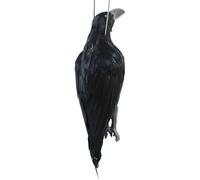 Enbebamd Dead Crow Deyy, 17 Pouces Halloween réaliste Suspendu à Plumes Noires Crows LifeSize Raven Decor for Home Garden Yard Crow