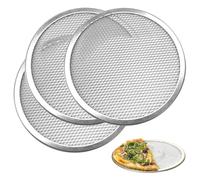 Enbebamd Écran de pizza 3PCS, porte-pizza de qualité base 12 pouces avec bord sans couture, carotage rond pratique professionnel pour la cuisine cuisine à la maison