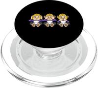 Enby Pride Nonbinary Monkeys Hear See Speak No Evil (Les PopSockets PopGrip pour MagSafe