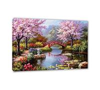 Encadré-Tableau de paysage sur toile-Impression nature sur toile-paysage Toile Imprimée Peinture-Paysage de la rive du fleuve Affiches et Impressions-Tableau mural Image sur Toile 60x90cm24"x35"