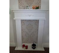 Encadrement de cheminée Blanc 12 cm Profondeur, décoration, fabriqué à la main, console de cheminée, cheminée