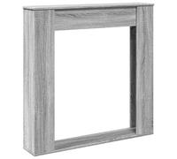 Encadrement de cheminée gris Sonoma 100 x 20 x 100 cm en matériau dérivé du bois - Durable et ignifuge - Parfait pour les cheminées et poêles à bois - aménagement intérieur élégant