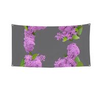 Encadrement de fleurs lilas en fleurs - Bannière de fête festive pour anniversaire, mariage, vacances et actions saisonnières