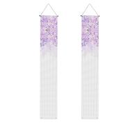 Encadrement de fleurs lilas en fleurs imprimées tous types de célébrations rassemblements porche bannière réutilisable avec cordes de suspension