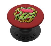Encadrement Floral Serpent Pomme Adam et Eve PopSockets PopGrip Adhésif