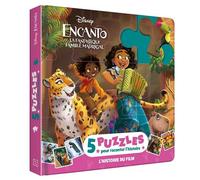 ENCANTO, LA FANTASTIQUE FAMILLE MADRIGAL - Mon Petit Livre Puzzle - 5 Puzzles 9 Pièces - Disney - Collectif - Hachette Disney - cartonné - Album jeunesse