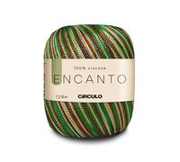 Encanto Pelote de fil de circulo - 100% viscose (1 pelote) - 100 g - 128 m - Peigné clair (Christmas)