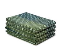 Encasa XO Ensemble de Serviettes de Cuisine en Coton - Torchons à Thé et Chiffons de Vaisselle Très Absorbants 70x45 cm pour Laver, Sécher la Vaisselle et Nettoyer - Pack de 4 - Vert