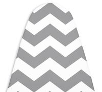 Encasa XO Housse Table À Repasser avec Rembourrage en Feutre De 3 mm, Serrage par Cordon (Convient Aux Planches Standard De Large De 125x39 cm), Imprimé - Zig zag