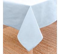 Encasa XO Nappe Taille 140x180 cm | Tissu en Toile de Coton | Couleur Unie Glace Bleue | Nappe de Salle à Manger pour la décoration - Lavable en Machine