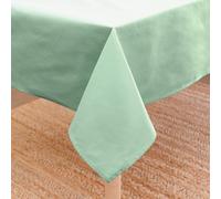Encasa XO Nappe Taille 140x230 cm | Tissu en Toile de Coton | Couleur Unie Menthe Verte | Nappe de Salle à Manger pour la décoration - Lavable en Machine