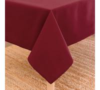 Encasa XO Nappe Taille 140x230 cm | Tissu en Toile de Coton | Couleur Unie Riche | Nappe de Salle à Manger pour la décoration - Lavable en Machine