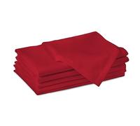 Encasa XO Serviettes de Table en Tissu, Coton 43x43 cm Rouge | 100% Pur Coton 180 GSM | Très Absorbantes & Réutilisables | Lavable en Machine | Pour Repas & Fêtes | Ensemble de 6