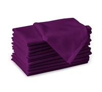 Encasa XO Serviettes de Table en Tissu, Coton 43x43 cm Violet | 100% Pur Coton 180 GSM | Très Absorbantes & Réutilisables | Lavable en Machine | Pour Repas & Fêtes | Ensemble de 12