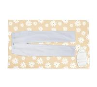 Encasa XO Tapis de Repassage 120x70 cm avec Rembourrage de 3mm & Repose-Fer Silicone pour Le Repassage à la Vapeur sur la Table ou Le lit-Couverture résistante à la Chaleur- Marguerite Beige