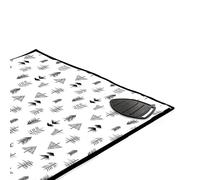 Encasa XO Tapis de Repassage 120x70 cm avec Rembourrage de 3mm & Repose-Fer Silicone pour Le Repassage à la Vapeur sur la Table ou Le lit-Couverture résistante à la Chaleur- Flèche Noire