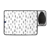 Encasa XO Tapis de Repassage 70x50 cm avec Rembourrage de 3mm & Repose-Fer Silicone pour Le Repassage à la Vapeur sur la Table ou Le lit-Couverture résistante à la Chaleur- Flèche Noire