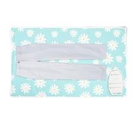 Encasa XO Tapis de Repassage, Repose-Fer Silicone 120x70 cm | Bleu de marguerite, 120x70 cm | 100% Coton | Rembourrage 3 mm | Protection Thermique | Portable & Pliable