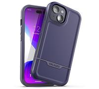 ENCASED Armure Rebelle Conçue pour iPhone 15 Coque Violette, Coque Téléphone de Protection Ultra Résistante (Grenache Royale)