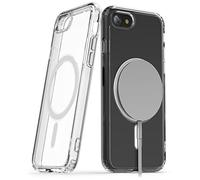 ENCASED Coque arrière magnétique transparente conçue pour iPhone SE, coque de téléphone fine compatible avec Magsafe et accessoires (convient à iPhone 8, iPhone SE 2020/2022)