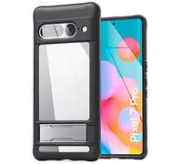Encased Coque arrière Transparente conçue pour Le Pixel 7 Pro avec Support en métal, Coque de téléphone Fine et béquille pour Google Pixel 7 Pro
