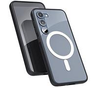 Encased Coque magnétique conçue pour Samsung Galaxy S23 Plus, Compatible avec Chargeur MagSafe et Accessoires pour Samsung S23+ (Transparent/Noir)