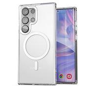 Encased Coque magnétique Hybride Transparente pour Samsung Galaxy S23 Ultra (6,8"), Version 2023 (Compatible avec MagSafe)