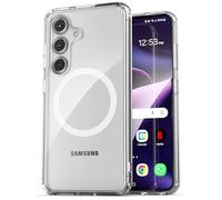 Encased Coque transparente conçue pour Samsung Galaxy S25 Plus (2025), coque magnétique fine, compatible avec MagSafe Qi2 - Chargement sans fil, anti-jaunissement [Protection antichoc contre les