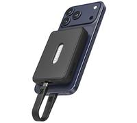 Encased Étui magnétique pour SSD portable Samsung T7 (convient pour une capacité de 1 To/2 To/4 To) avec câble de transfert de données haute vitesse (10 Gbit/s) - Compatible avec MagSafe (noir)