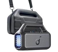 ENCASED Étui Rigide de Transport pour Haut-Parleur Bluetooth Anker Soundcore Boom 2 - Coque de Protection en EVA avec poignée et bandoulière (Noir)