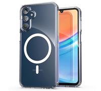 ENCASED MAG Coque conçue pour Samsung Galaxy A25 5G (2024) compatible avec MagSafe, coque magnétique avec chargement sans fil (transparent)