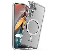 ENCASED MAG Coque conçue pour Samsung Galaxy S24 (2024) compatible avec MagSafe, coque magnétique avec chargement sans fil (transparent)