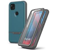 Encased Pixel 4a Coque avec Protecteur d'écran (Rebel Shield) Coque de Protection intégrale Robuste avec Protecteur d'écran intégré pour Google Pixel 4a - Bleu