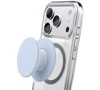 Encased Poignée magnétique pliable pour téléphone (compatible avec MagSafe), support confortable en silicone pour iPhone (bleu poudré)