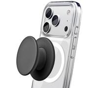 ENCASED │ Poignée magnétique pliable pour téléphone (compatible avec MagSafe) Support en silicone confortable pour iPhone (Noir)
