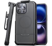 Encased Rebel-Armor Coque pour iPhone 16 Pro Max avec clip ceinture, (compatible avec MagSafe), coque magnétique robuste avec étui de téléphone (noir)