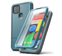 Encased RebelShield Coque pour Pixel 5 5G avec protection d'écran intégrée Bleu