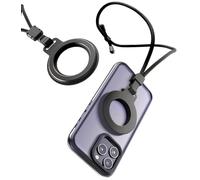 ENCASED Sangle de cou magnétique, compatible avec MagSafe, noir, réglable