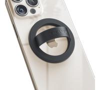 Encased Support magnétique pour téléphone (compatible avec MagSafe) Anneau fin en silicone pour iPhone (Noir)