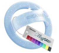 Encased Support magnétique pour téléphone (compatible avec MagSafe) Anneau fin en silicone pour iPhone (paillettes bleues)