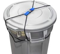 ENCASED Verrou de couvercle de poubelle d'extérieur pour animaux, sangle élastique robuste pour grandes poubelles de jardin