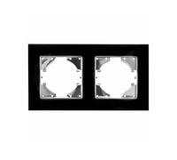 Encastrable en verre noir, cadre 2 éléments, horizontal, idéal pour l'éclairage dans les espaces modernes et décoratifs.