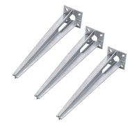 Encastrage De Tube De Sol Ø40Mm 50Cm Galvanisé Pour Poteau De Clôture 3 Pièces