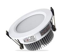 Encastré 3W Blanc Rond LED Spot Encastré Tricolore Lumière AC85-265V Large Tension LED Encastré Downlight Hôtel Restaurant Magasin de Vêtements Éclairage Commercial Encastré Plafond Panneau Lumineux