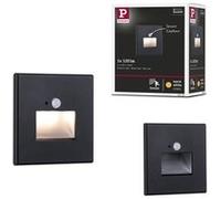 Paulmann Spot LED mural encastré Edge Quadro avec détecteur de mouvement – Noir